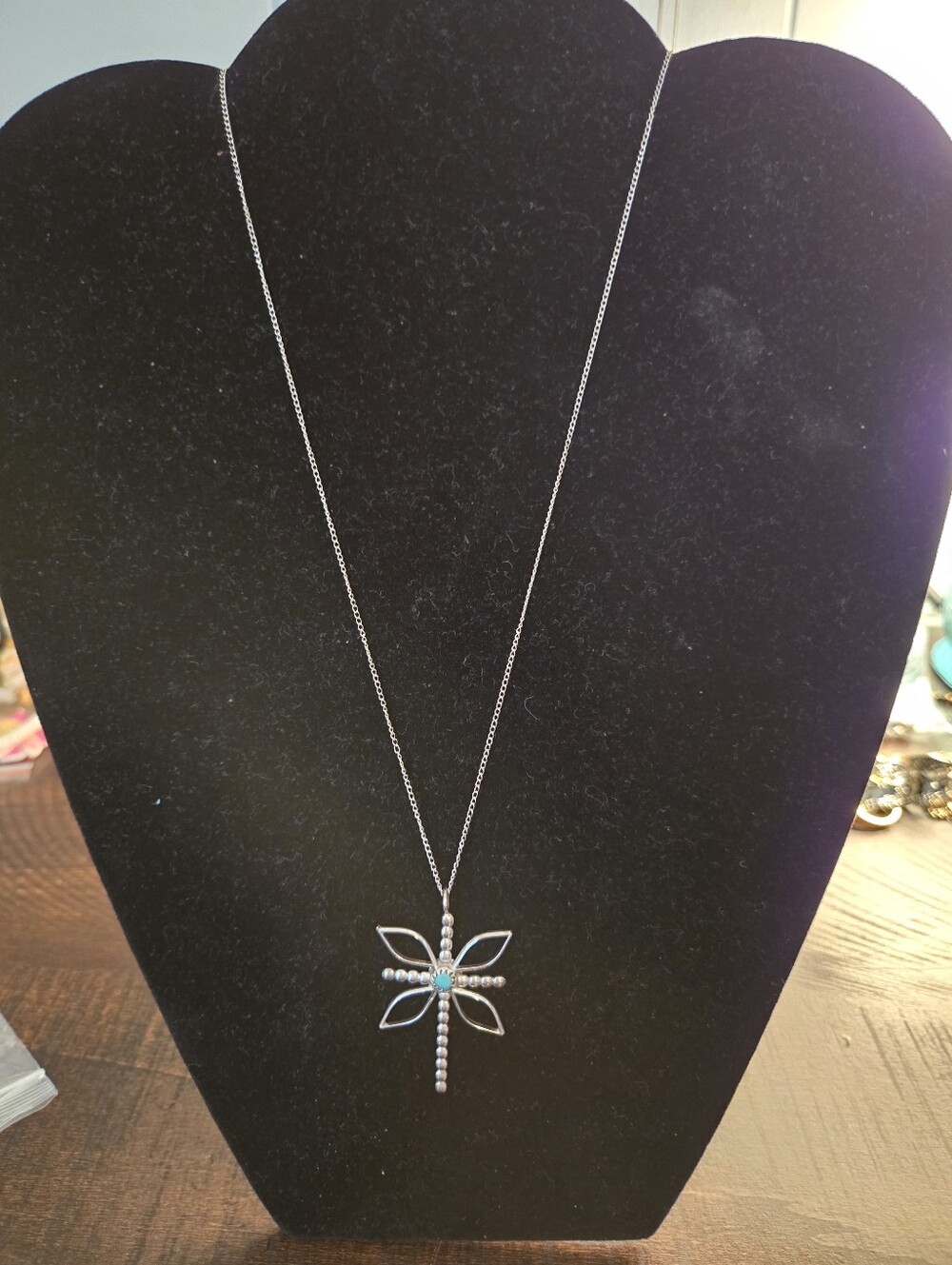 Sterling Silver Turquoise Cross Pendant Necklace - Women Jewelry